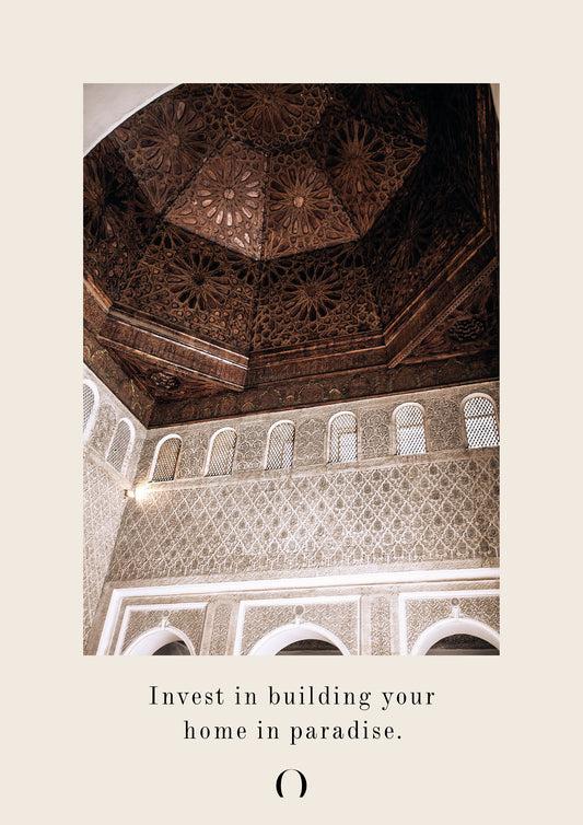 Building Your Home in Paradise (Islamic Poster Print)