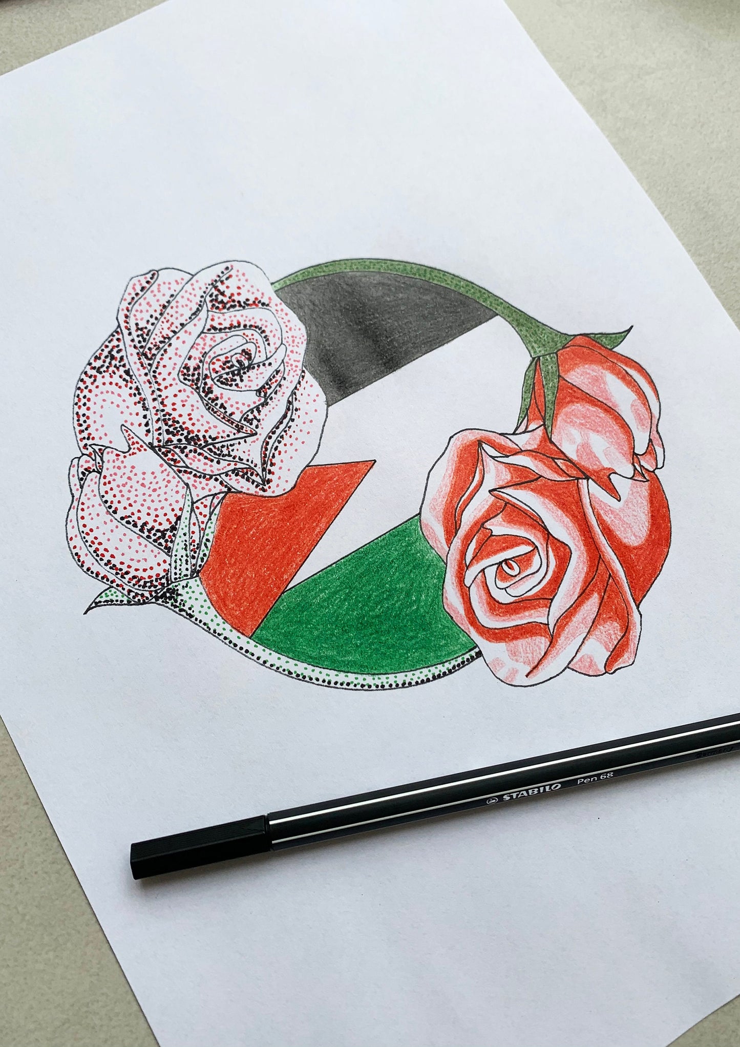 Cycle of Growth - Free Palestine Colouring Sheet